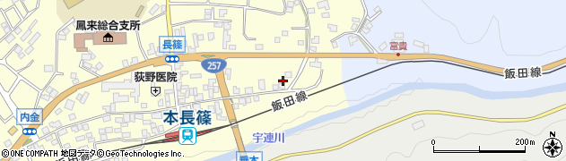 愛知県新城市長篠（大門）周辺の地図