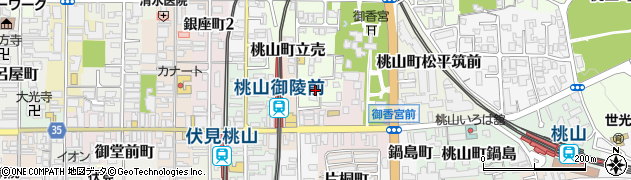 京都府京都市伏見区桃山町金森出雲周辺の地図