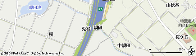 愛知県阿久比町（知多郡）阿久比（親田）周辺の地図