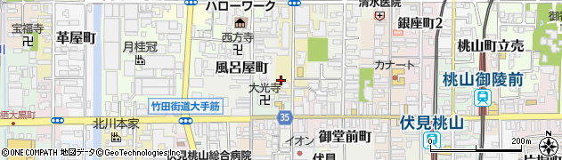 京都府京都市伏見区南部町75周辺の地図
