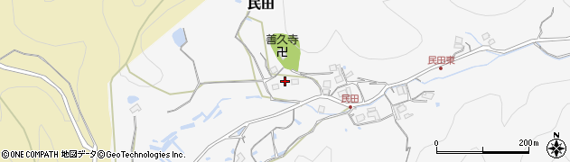 兵庫県猪名川町（川辺郡）民田周辺の地図