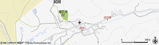 兵庫県川辺郡猪名川町民田一反田周辺の地図