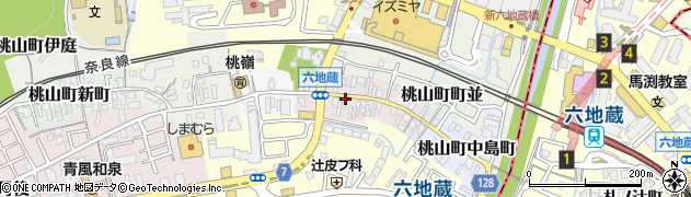 京都府京都市伏見区桃山町東町周辺の地図