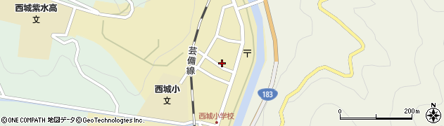 広島県庄原市西城町西城155周辺の地図