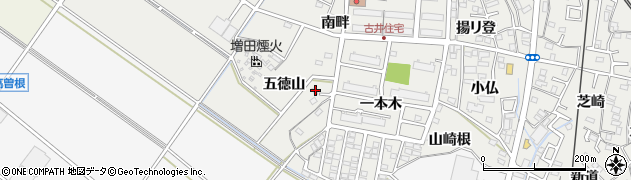 愛知県安城市古井町五徳山59周辺の地図
