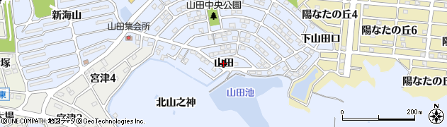 愛知県阿久比町（知多郡）宮津（山田）周辺の地図