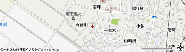愛知県安城市古井町五徳山58周辺の地図