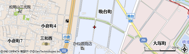 愛知県常滑市晩台町周辺の地図