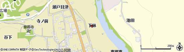 愛知県新城市大海（下林）周辺の地図