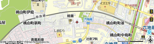 京都府京都市伏見区桃山町西町周辺の地図