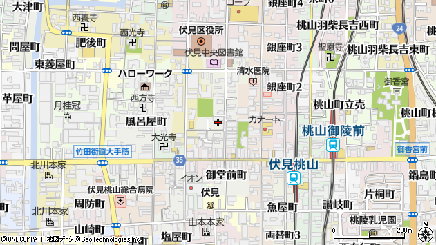 〒612-8052 京都府京都市伏見区瀬戸物町の地図