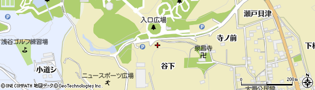 愛知県新城市大海（谷下）周辺の地図