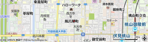 京都府京都市伏見区風呂屋町周辺の地図