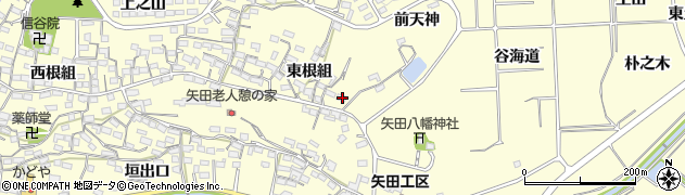 愛知県常滑市矢田東根組97周辺の地図