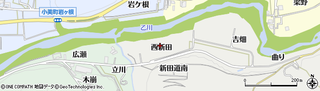 愛知県岡崎市生平町（西新田）周辺の地図