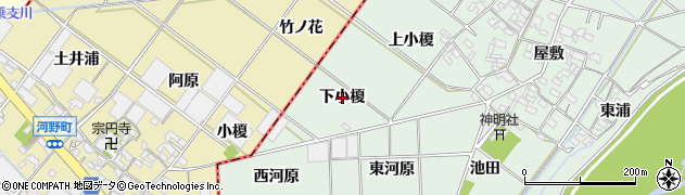 愛知県岡崎市下佐々木町（下小榎）周辺の地図