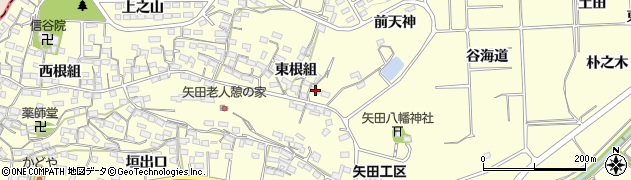 愛知県常滑市矢田東根組96周辺の地図