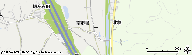 愛知県岡崎市生平町（南市場）周辺の地図