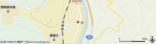 広島県庄原市西城町西城112周辺の地図