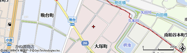 愛知県常滑市大塚町周辺の地図