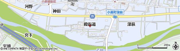 愛知県岡崎市小美町（殿街道）周辺の地図
