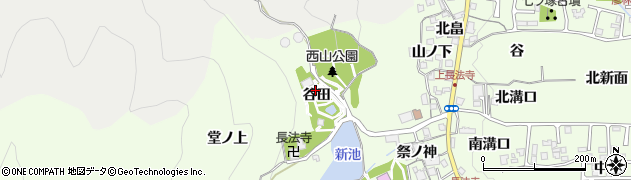 京都府長岡京市長法寺（谷田）周辺の地図