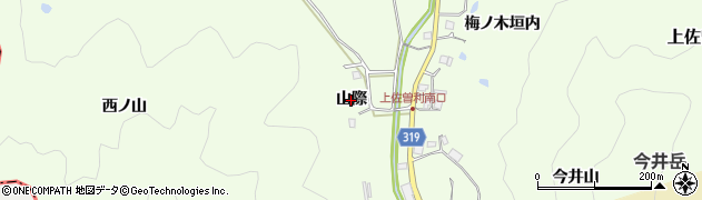 兵庫県宝塚市上佐曽利（山際）周辺の地図