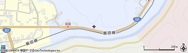 愛知県新城市富栄（東山下）周辺の地図