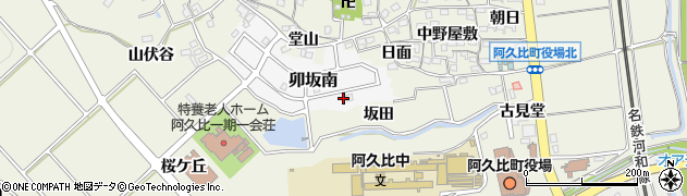 愛知県知多郡阿久比町卯坂南109周辺の地図