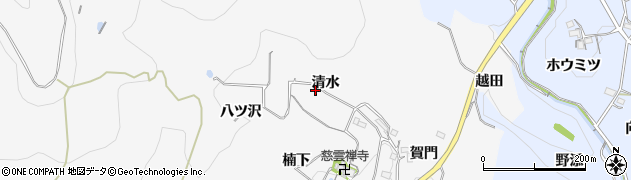 愛知県新城市須長（清水）周辺の地図