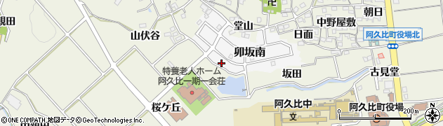 愛知県知多郡阿久比町卯坂南34周辺の地図