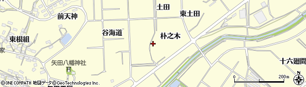 愛知県常滑市矢田周辺の地図