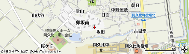 愛知県知多郡阿久比町卯坂南107周辺の地図