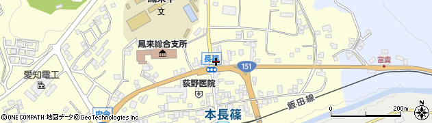 愛知県新城市長篠下り筬周辺の地図