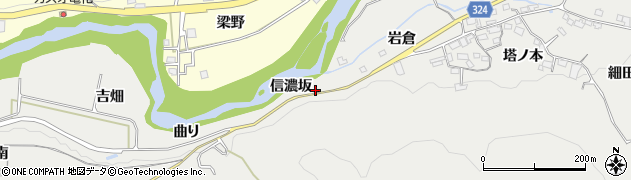 愛知県岡崎市生平町（信濃坂）周辺の地図