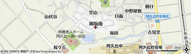 愛知県知多郡阿久比町卯坂南86周辺の地図