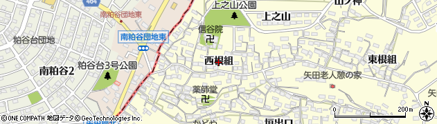 愛知県常滑市矢田（西根組）周辺の地図