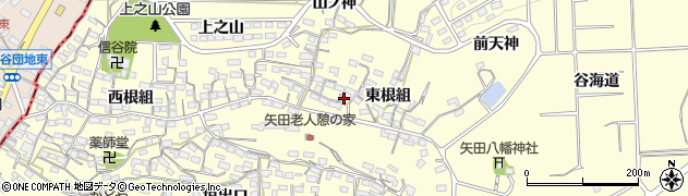 愛知県常滑市矢田東根組108周辺の地図