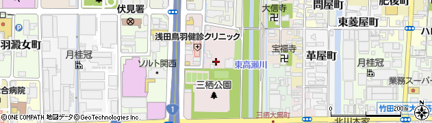京都府京都市伏見区下鳥羽六反長町周辺の地図