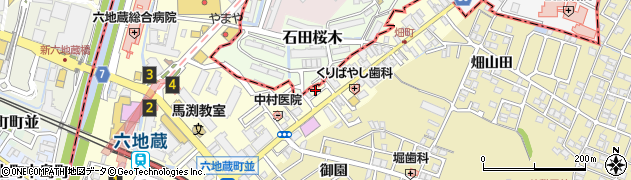 京都府宇治市六地蔵奈良町58周辺の地図