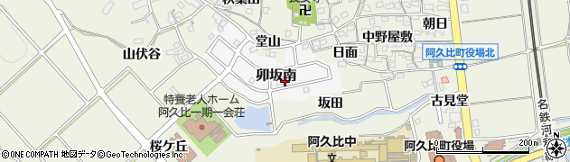 愛知県知多郡阿久比町卯坂南88周辺の地図