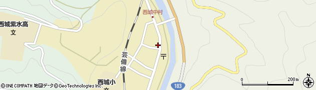 広島県庄原市西城町西城183周辺の地図