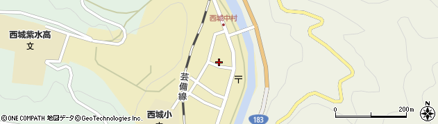 広島県庄原市西城町西城168周辺の地図