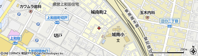 愛知県岡崎市城南町周辺の地図