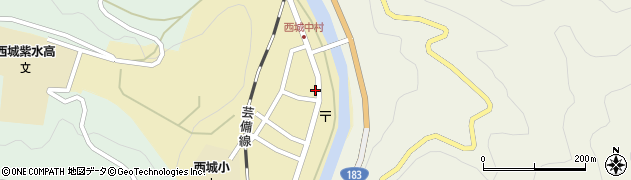広島県庄原市西城町西城182周辺の地図