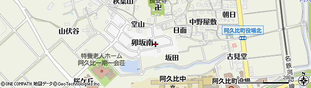 愛知県知多郡阿久比町卯坂南91周辺の地図