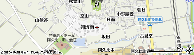 愛知県知多郡阿久比町卯坂南92周辺の地図