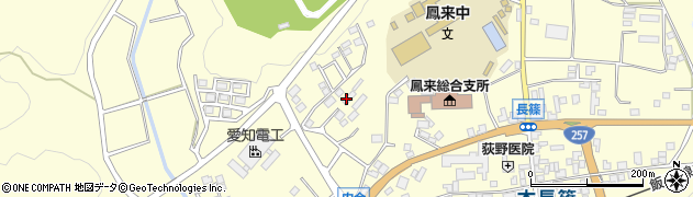 愛知県新城市長篠（向林）周辺の地図