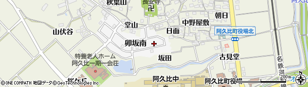 愛知県知多郡阿久比町卯坂南93周辺の地図