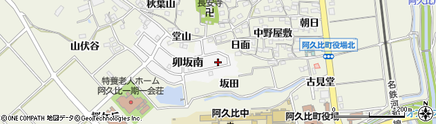 愛知県知多郡阿久比町卯坂南94周辺の地図
